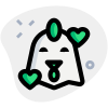 externe-joyeux-poulet-avec-coeurs-tournant-autour-emoji-animal-vert-tal-revivo icon