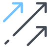 Diagonal Arrows Up icon