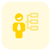 Hierarchy chart of a organization with list of board members icon