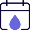 Calendar for availability of blood from other sources icon