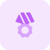 Ribbon with flower shape medal for the Honorable mentions of high ranking officers icon