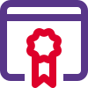 Website certificate for security and privacy layout icon