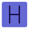 Helicopter signal with alphabet H on a roof top icon