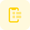 Easy access of spreadsheet to manage data on a smartphone icon