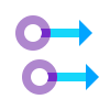 Glisser droit avec deux doigts icon