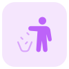 Trash section in a shopping mall layout icon
