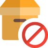 Delivery Box with no shipping zone on online portal icon