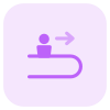 Flat escalator for traveling at airport long distances icon
