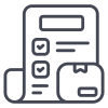 círculo-de-diseño-del-esquema-de-la-cadena-de-suministro-de-lista-de-carga-externa icon