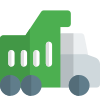 Trash or item loading and unloading dumping truck icon
