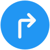 Turn right sign board signal arrows icon