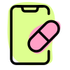 Purchasing the prescription medicine from the smartphone icon