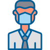 Businessman in Mask icon