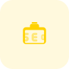 Seo job with suitcase isolated on a white background icon