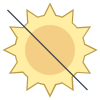 Non esporre alla luce solare icon