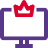 Membership crown badge for premium online member icon