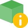 Dimension information of 3D printing cubic shape prototype icon