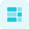 Right columb with rows table template layout icon