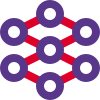 Molecular structure of electron proton and neutron icon