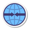 Flèches de réunion Globe icon