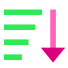 Clasificación descendente icon