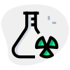 Conical flask with chemical research and development icon