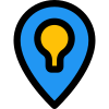 Shop for lighting equipment with location pin icon