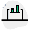 gráfico-de-barras-externo-feito-em-um-computador-laptop-negócio-verde-tal-revivo icon