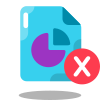 Delete Pie Chart Report icon