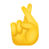 Emoji mit gekreuzten Fingern icon
