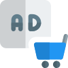 Buy ads online on an online portal icon