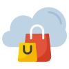 Cloud shopping icon