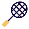 Badminton racket as one of the indoor Olympics sports icon