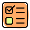 Conventional ballot paper voting with checkbox and tick icon