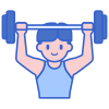 external-weight-lifting-gamification-flaticons-lineal-color-flat-icons icon