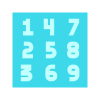 Square with Numbers icon