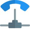 Linked phone network with t connection laayout icon