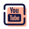 四角で囲まれた Youtube icon