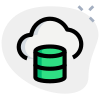 Database server with cloud storage online layout icon