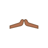 Moustache trait de crayon icon