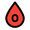 Donating the O group blood to the patients icon