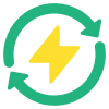 Segno del triangolo energetico icon