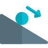 Representation of Gravity Falls over incline plane icon