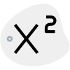 Superscript tool for denoting formulas in mathematical expression icon