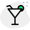 External-Margarita-Cocktail-Alkohol-Getränk-Glas-mit-Zitrone-und-Strohhalm-New-Green-Tal-Revivo icon