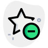 Star deleted for feedback rating for online portfolio icon