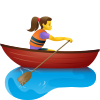 mulher-barco a remo icon