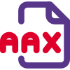 AAX file extension is file format associated to the audible enhanced audiobook icon