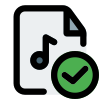 Check and select the music from the user playlist icon