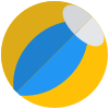 Beach ball for the outdoor game summer games icon